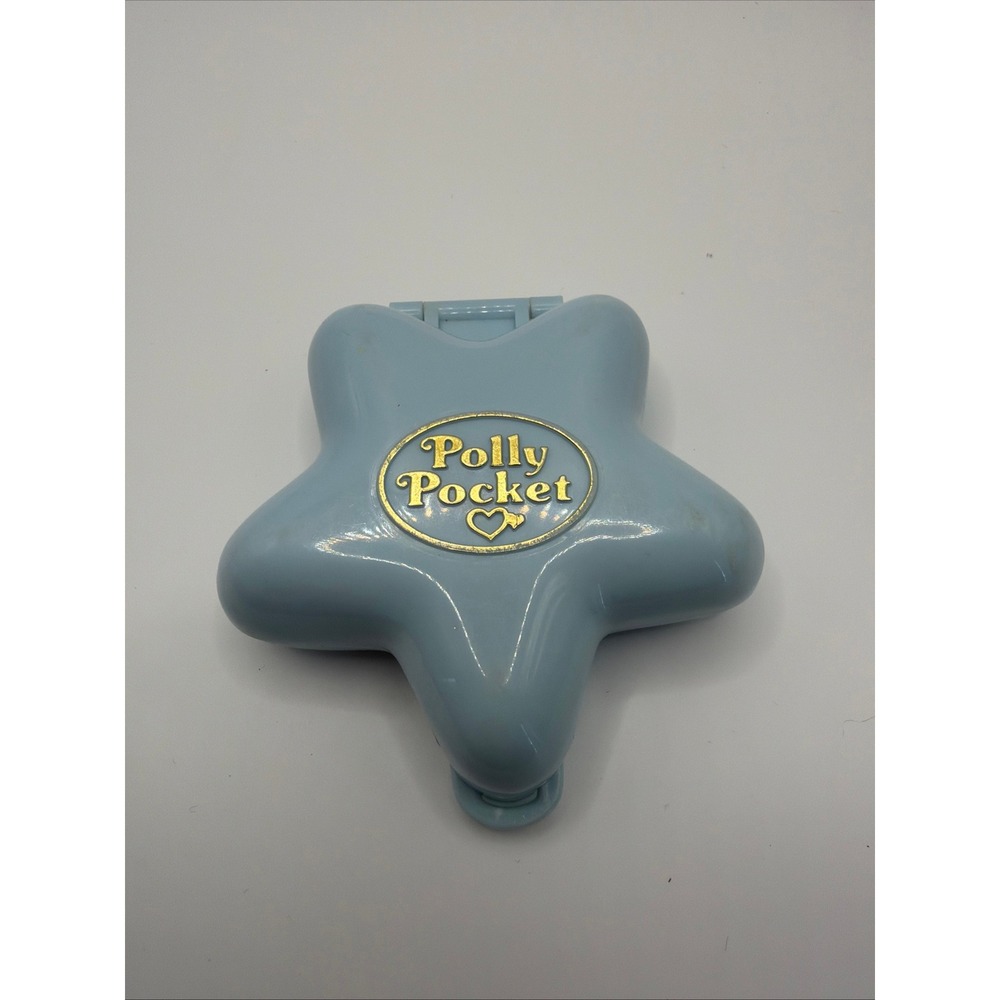 Vintage 1992 Bluebird Polly Pocket Starlight Star Compact Light Blue No Figures